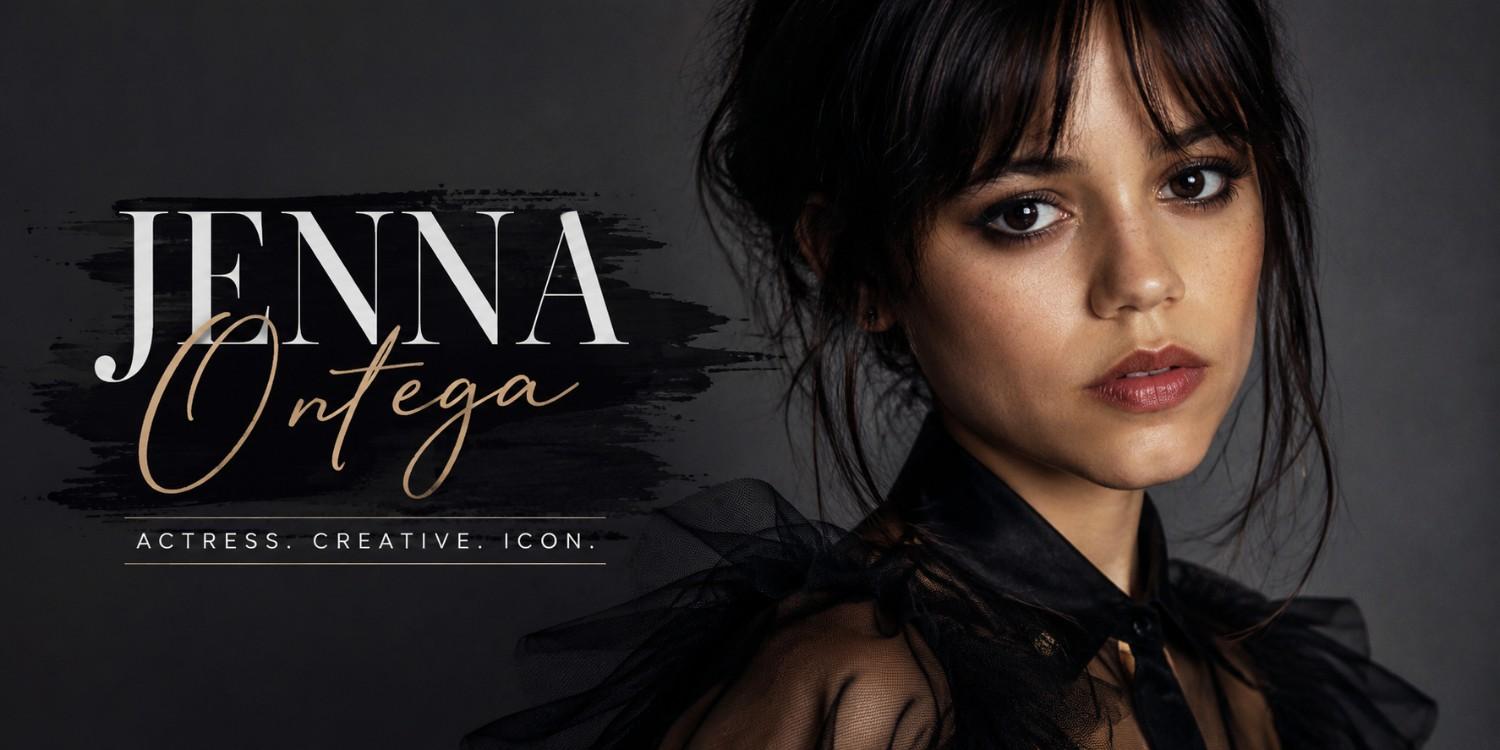 Jenna Ortega age article featuring an elegant editorial portrait